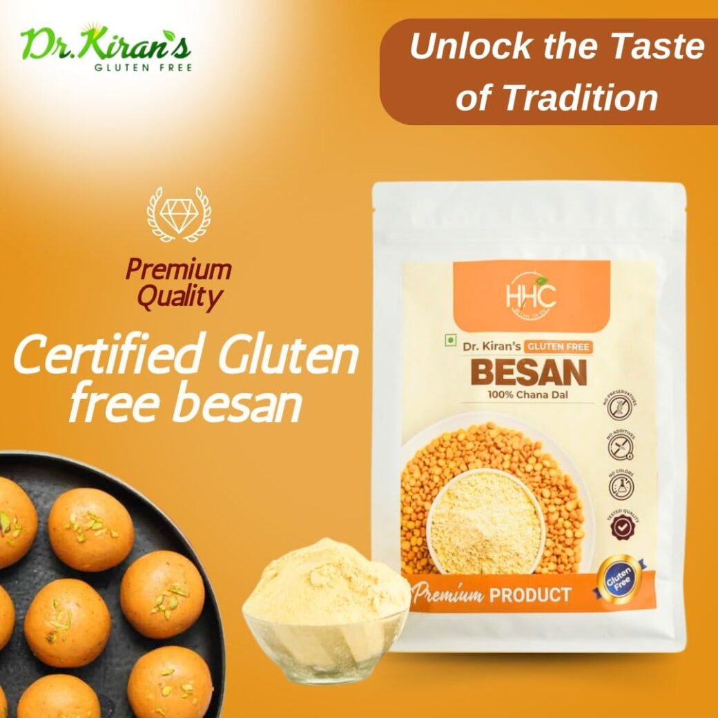 Dr.Kiran's Gluten Free Combo Suji and Besan (Each pack 900 gram) - Image 6