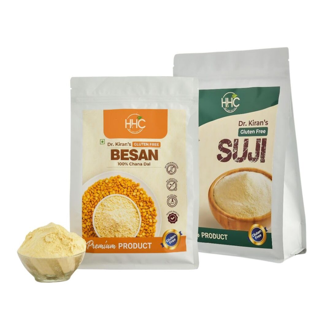 Dr.Kiran's Gluten Free Combo Suji and Besan (Each pack 900 gram)
