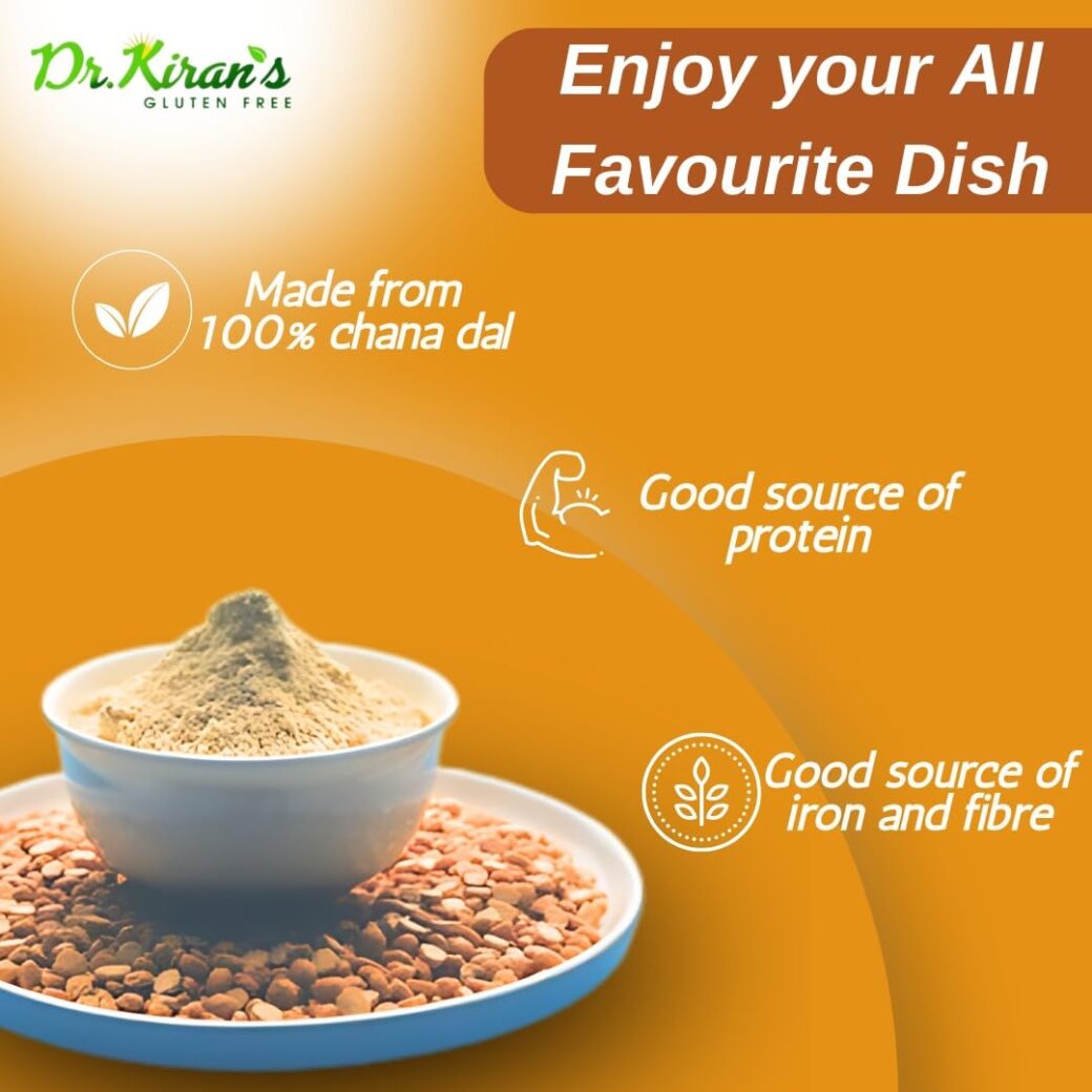 Dr.Kiran's Gluten Free Combo Suji and Besan (Each pack 900 gram) - Image 5