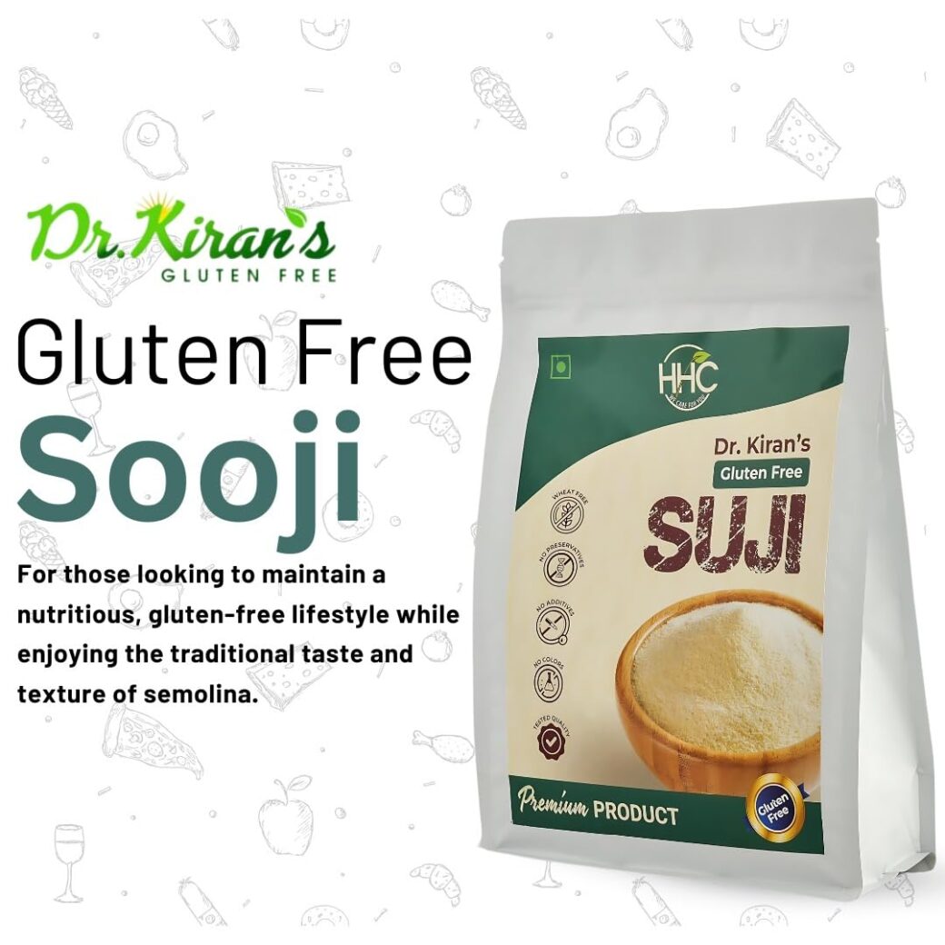 Dr.Kiran's Gluten Free Combo Suji and Besan (Each pack 900 gram) - Image 3