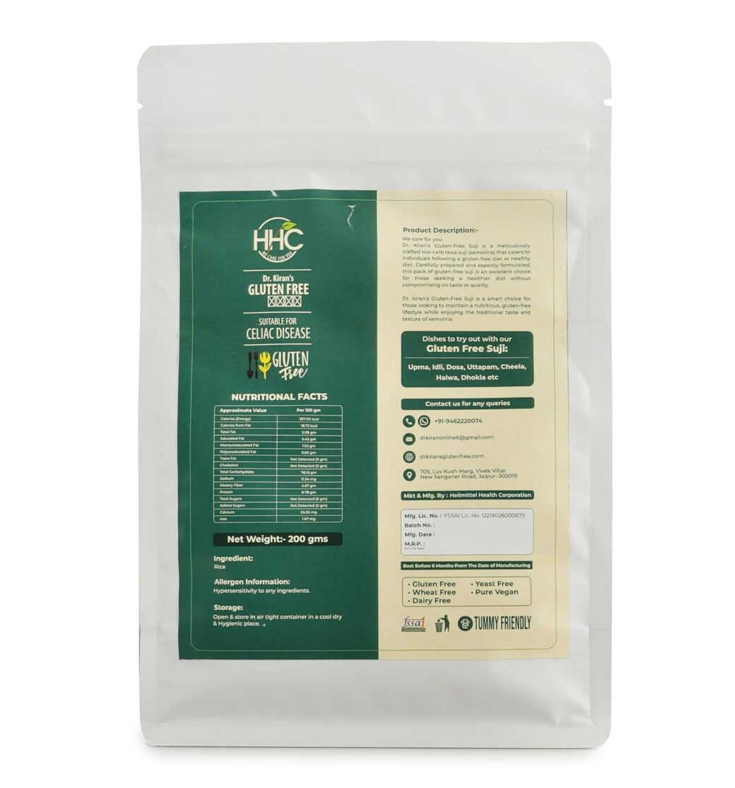 Dr.Kiran's Gluten Free Combo Suji and Besan (200 grm each) - Image 2